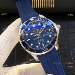 Omega Seamaster James Bond Omega Clone Watch Blue rubber Band