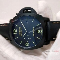 All Black Panerai Luminor Marina Replica Watch  PAM00312