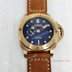 Best Replica Panerai Luminor Submersible ROSE GOLD Black Dial Watch  PAM 671