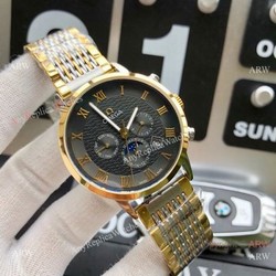 High Quality Omega Complications Moon phase Watch 2-Tone Case Black Face