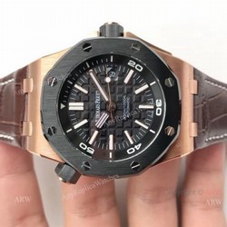 Swiss Grade Replica Audemars Piguet Divers 3120 Watch  Rose Gold Black Bezel