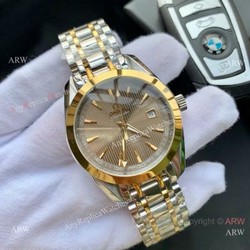 Omega Seamaster Aqua Terra Two Tone Gray Face Watches 42mm  AAA Copy