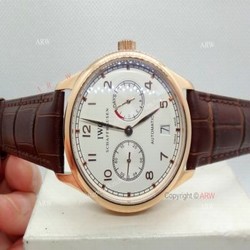 Iwc Schaffhausen Portugieser Chronograph Watch  Fake IWC Rose Gold Men Watches