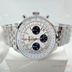 Breitling 1884 Chronometre Navitimer 01 Stainless Steel White Watch 46mm