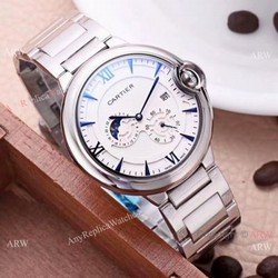 Best Quality Cartier Ballon Bleu De Moon Phase SS Automatic Replica Watch
