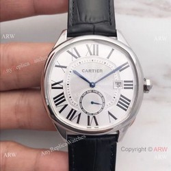 Swiss Cartier De Drive SS White Roman Dial 41mm Watch WGNM0003 Knock off