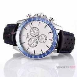 New Style Replica Tissot Chronograph Watches SS White Dial