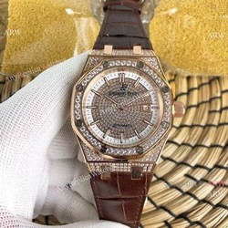 2019 Replica Audemars Piguet Royal Oak Rose Gold Diamond Watch
