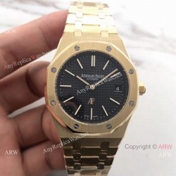 Audemars Piguet Royal Oak Yellow Gold Black Face 39mm Watch Buy Replica