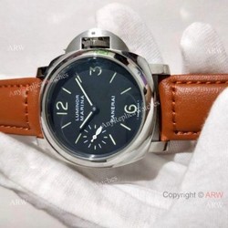 Fake Panerai Luminor Marina SS Brown Leather Strap Watch  PAM 111
