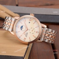 Replica Omega Seamaster Moonphase Two Tone Rose Gold Strap 40 mm Watch