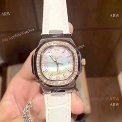 Patek Philippe Nautilus Womens Diamond watch White MOP Face