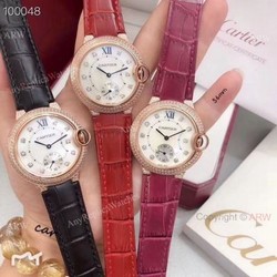 Cartier ballon bleu Diamond Watches Rose Gold White MOP Face