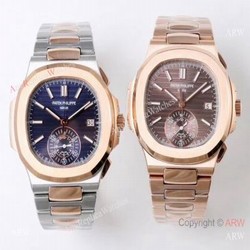 Swiss Replica Patek Philippe Nautilus 7750 Two Tone Rose Gold Watches