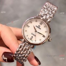 Replica Omega De Ville Dewdrop ladies Watch Stainless Steel