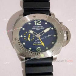AAA Copy Panerai Luminor Submersible GMT PAM 719 Black Rubber Watch
