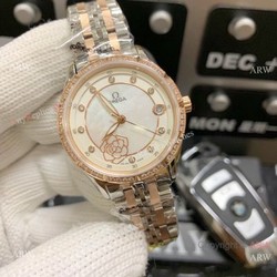 Omega Water Resistant Two Tone Rose Gold watches 33mm Ladies