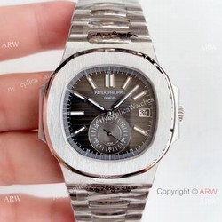 Swiss Grade 1 Copy Patek Philippe Nautilus Stainless steel Grey Face watch 40.5mm