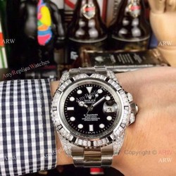 New Copy Rolex Submariner Rainbow Stainless Steel 40mm Watch