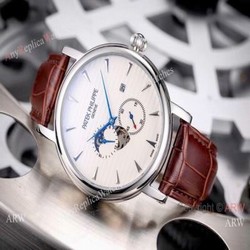 Patek Philippe Calatrava 42mm Copy Watches  SS White Moonphase Dial