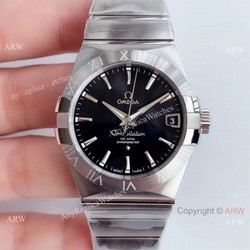 VSF 1:1 Best Edition Omega Constellation Stainless Steel Black Dial Replica Watch 8500
