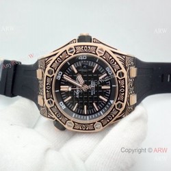Copy Audemars Piguet Royal Oak Offshore Tattoo Watch Rose Gold Case