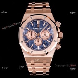 BF Factory Audemars Piguet Royal Oak Blue Dial Rose Gold Replica Watch