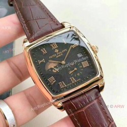 Fake Patek Philippe grand complications 40mm Watch Rose Gold Black Face
