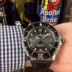 2019 Replica Blancpain Fifty Fathoms 300m SS Black Dial Watch  Swiss Quality