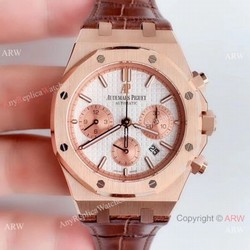 Swiss Copy Audemars Piguet Royal Oak Chronograph BF Asia 7750 Watch Rose Gold