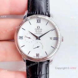 DV Factory De Ville Prestige Power Reserve Omega Watch White Face