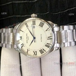 Patek Philippe Calatrava Stianless Steel White Watch  New Replica