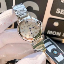 Cartier Watch Replica Ballon Bleu 28mm  Stainless Steel White MOP Face