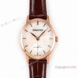 GBF Replica Audemars Piguet Jules Audemars Cal.3090 Watch Rose Gold White MOP Dial