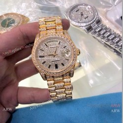Rolex Presidential Diamond Bezel Replica Watch Day Date 28mm Women/Men