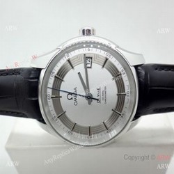 (VSF) Swiss Replica Omega De Ville Hour Vision Silver Dial Watch 41mm