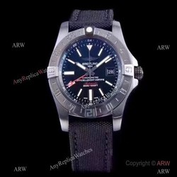 Replica Breitling Avenger II GMT 2836 SS Black Dial Watch  GF Factory