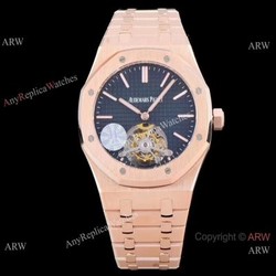 JF Replica Audemars Piguet Royal Oak 26510 Watch Rose Gold Blue Face 41mm