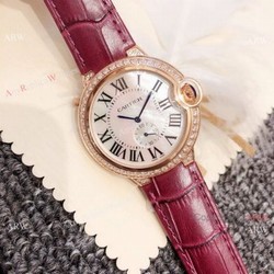 Ballon Bleu De Cartier 36mm watch Diamond Case White MOP Dial