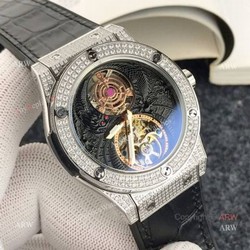 Best Hublot Classic Fusion Tourbillon Iced Out Watch  Hublot Knock off