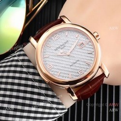 New Style Patek Philippe Calatrava Gray Dial Rose Gold Watches