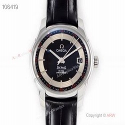 VSF Omega De Ville Hour Vision Co-Axial Copy Watch BlackSilver Face