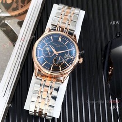 High Quality Patek Philippe Moonphase Two Tone Rose Gold Black Watches 40mm