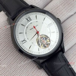 Copy Patek Philippe Tourbillon Men Watch Black Case Red Hand