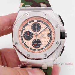 2019 Copy Audemars Piguet Royal Oak Offshore Watch SS Camouflage Strap