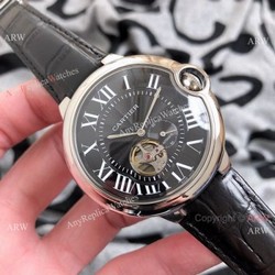 Swiss Quality  Replica Cartier Ballon Bleu de Watches SS Black Dial