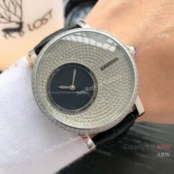 Cartier Rotonde De SS Iced Out Watch  New Replica