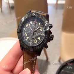 New Copy Breitling Super Avenger II 43mm Watch Black Steel