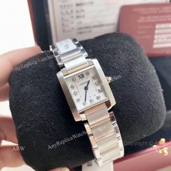Copy Cartier Tank CC708177 Two Tone Rose Gold 25mm watch for Sale