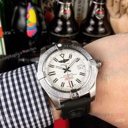 New Copy Breitling Avenger II Seawolf 43mm Watch White Dial Rubber Strap